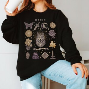 Cottagecore Shirt or Sweatshirts  Bookish Fandom Merch Dark Academia Subtle Fantasy Book Tee Read Booknerd Tshirt Magic Wizard T-Shirt