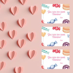 Sweet Valentine&#39;s Card for Kids, Valentine&#39;s Day, Treat Box Label, Personalized Classroom Valentine, Valentine&#39;s Day Card