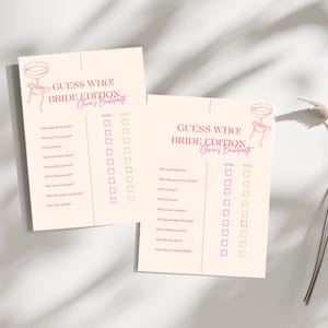 Minimalist Bridal Shower Game, Who Knows The Couple Best, Engagement Party game, Editable Canva Download, Trivia Game For Bride And Groom