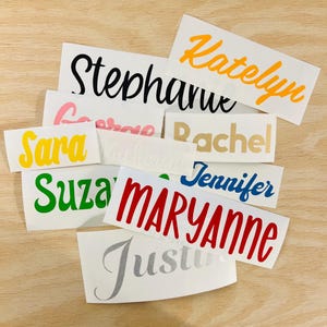 Vinyl Name Decals Stickers, Custom Stickers, Personalized Name Stickers, Vinyl Decals, Word Decal Stickers, Custom Name Decals, Cup Decals