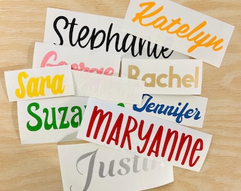 Vinyl Name Decals Stickers, Custom Stickers, Personalized Name Stickers, Vinyl Decals, Word Decal Stickers, Custom Name Decals, Cup Decals