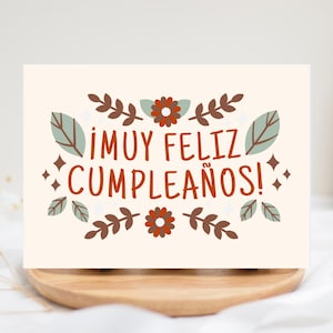 Handmade Spanish Birthday Card: &quot;Muy Feliz Cumpleaños&quot;
