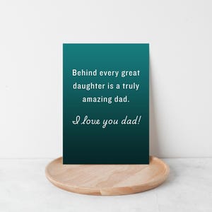 Father’s Day Card from Daughter, Sentimental Card for Dad, Father Daughter Greeting Card, Physical Handmade Card for Dad, DIY Card For Dad
