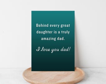 Tarjeta sentimental para el Día del Padre de mi hija: Tarjeta de felicitación hecha a mano