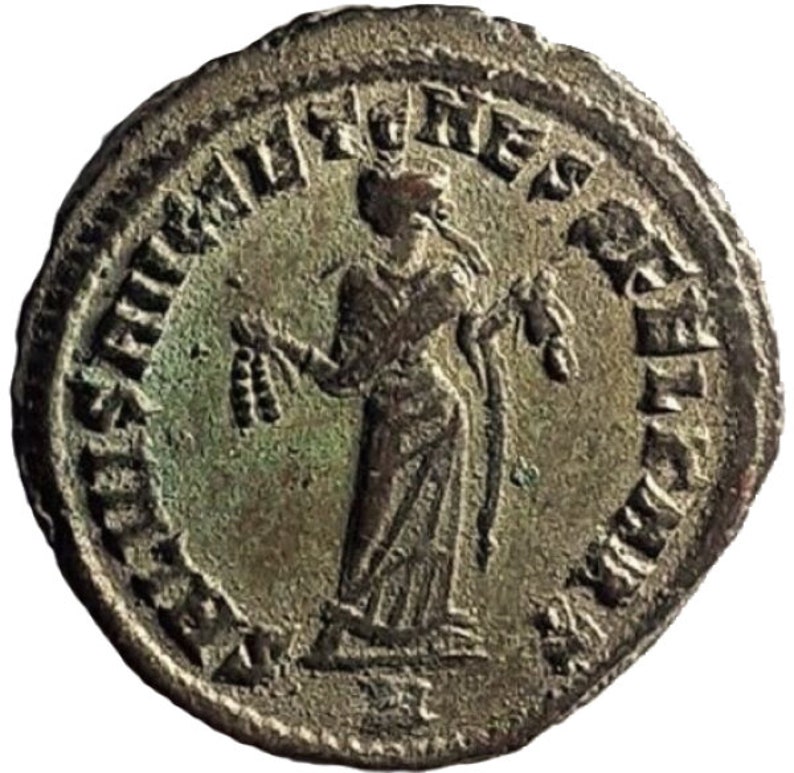 ROMAN Empire, emperor MAXIMINUS I Herculius 286-305 Ad, Carthago standing, Very large follis, Mint Carthage, Zeugitana, Authentic AE Coin image 1