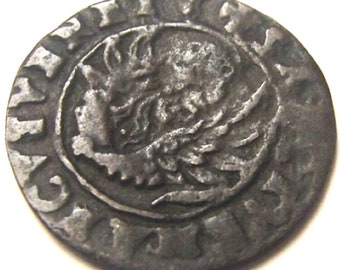 SILVER, Antique Authentic 1570-1577 ITALIAN States VENICE Doge Alvise 1st Mocenigo, Value Of Sesino, Silver Billon Coin