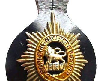 BRITISH, Royal WORCESTERSHIRE REGIMENT, Circa.1939/45, Royal British Army, Linieninfanterieregiment-Lederhalter Abzeichen