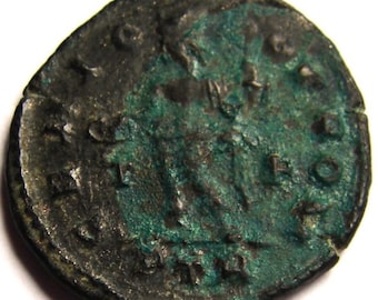 Ancient Roman MAXIMINUS II as Augustus Ad 309 - 313 Rare Mint Mark, P T R, Treveri Follis Authentic Bronze Coin