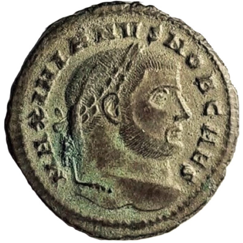 ROMAN Empire, emperor MAXIMINUS I Herculius 286-305 Ad, Carthago standing, Very large follis, Mint Carthage, Zeugitana, Authentic AE Coin image 2