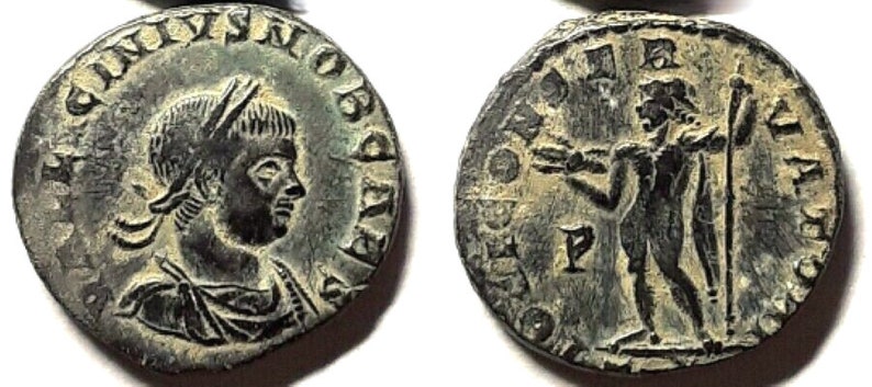 ANCIENT ROMAN Coin Authentic ancient roman of Emperor Licinius II Valerius Licinianus Licinius, c. 315 c. 326 Bronze Ae coin image 6