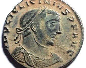 ANCIENT ROMAN COIN Authentic Ancient Roman of Licinius I Ad 308-324 mint mark T S T Salonika, Greece bronze coin