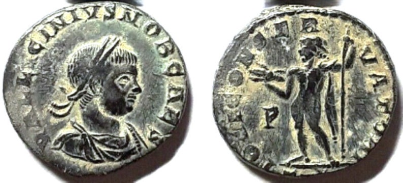ANCIENT ROMAN Coin Authentic ancient roman of Emperor Licinius II Valerius Licinianus Licinius, c. 315 c. 326 Bronze Ae coin image 3