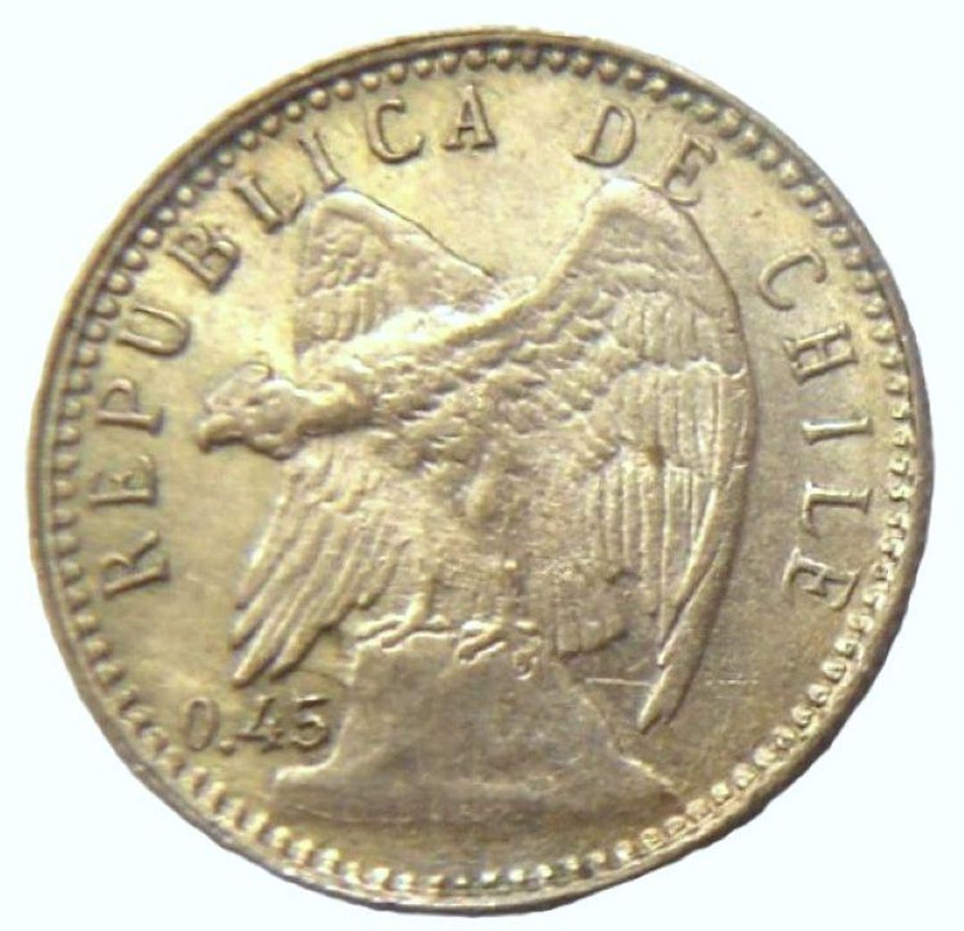 CHILE, 1919, SILVER, 5 Centavos, High Grade XF Mint Luster Defiant ...