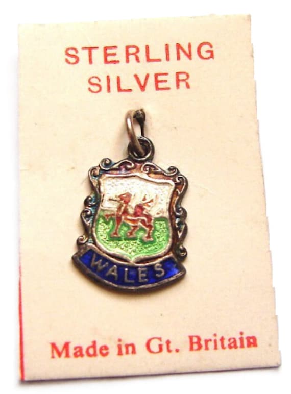 Sterling silver, Vintage WELSH DRAGON CHARM Great 