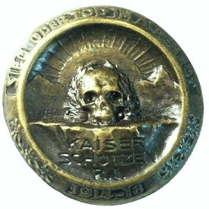 AUSTRO HUNGARIAN, WW1 BADGE rare grade, patriotic Austro-Hungarian 1914-18 inTirol zone of faith expresive metal badge