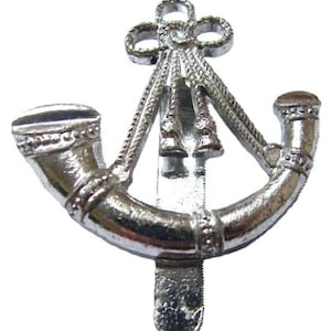 BRYTYJSKA, II wojna światowa, oryginalna ODZNAKA Lekkiej Piechoty Armii Królewskiej Oxfordshire i Buckinghamshire, zapinana na suwak