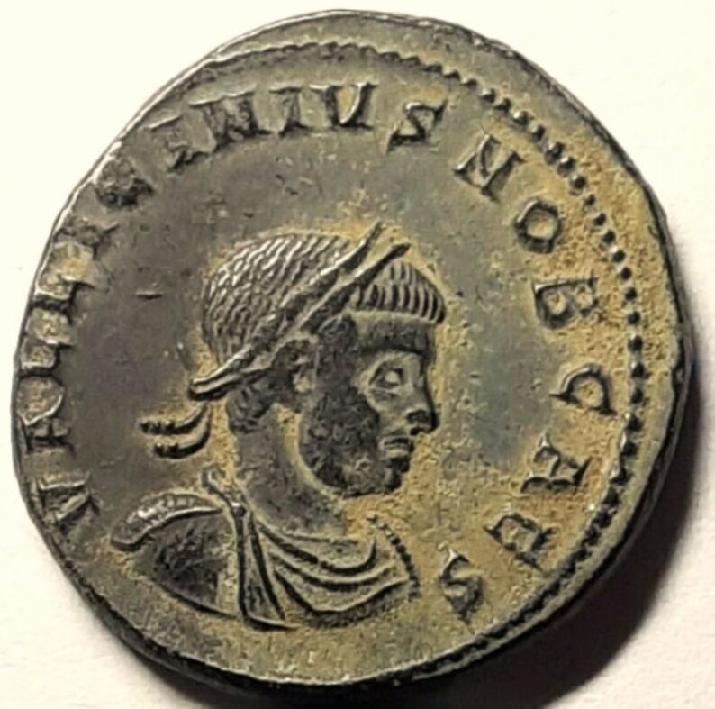 ANCIENT ROMAN Coin Authentic ancient roman of Emperor Licinius II Valerius Licinianus Licinius, c. 315 c. 326 Bronze Ae coin image 4