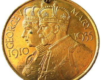 BRITISH, 1910 1935, GEORGE 5th & MARY Conjoined Busts