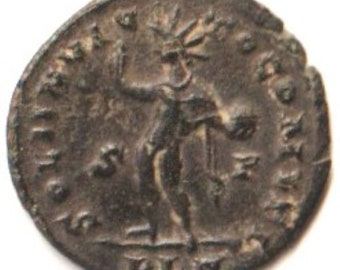 Ancient ROMAN Imperial CRISPUS as Caesar laureate bust, Mint mark: P L N Londinium (London), Ae3, Bronze Coin