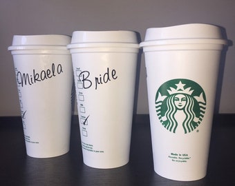 STARBUCKS TUMBLER || Bridesmaid Gift || Starbucks Cup || Personalized Starbucks Reusable Tumbler