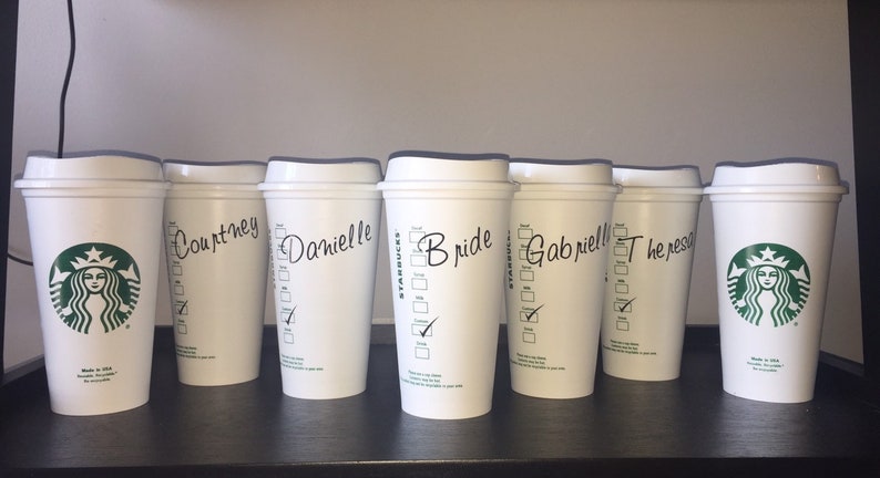 Starbucks Cup Bridesmaid Gift Personalized Starbucks Reusable Tumbler STARBUCKS TUMBLER