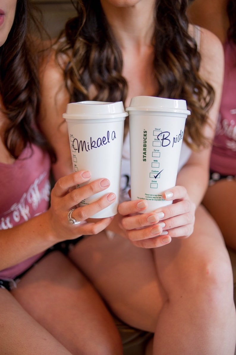 Starbucks Cup Bridesmaid Gift Personalized Starbucks Reusable Tumbler STARBUCKS TUMBLER