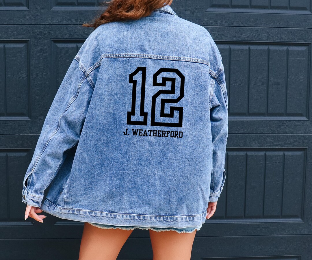 Personalized Denim Jacket for Moms – Custom Name and Number Jacket ...