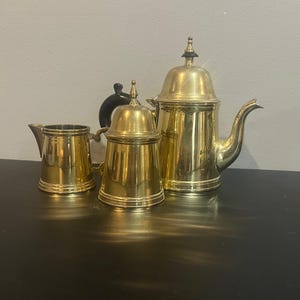 Vintage Brass Coffee Set