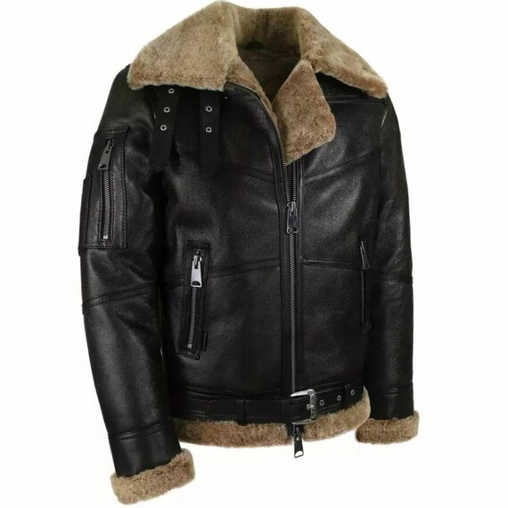 Herren Neue Bomberjacke B16 Winterjacke Bomberjacke Schwarz Zip