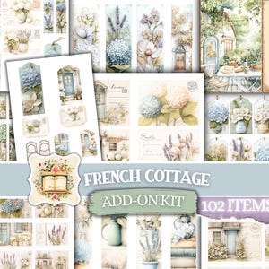 French Country Cottage Junk Journal Digital Download Garden Junk Journal Kit Digital Scrapbook Digital Journal French Cottage Ephemera Kit