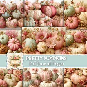 Pretty Pumpkins Journal Papers Fall Junk Journal Digital Download Autumn Junk Journal Papers Pumpkin Ephemera Junk Journal Kit Fall Ephemera