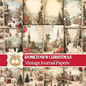 Vintage Christmas Junk Journal Kit Traditional Christmas Junk Journal Printable Paper Christmas Ephemera Christmas Cards Digital Download