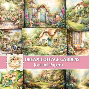 Dream Cottage Garden Junk Journal Digital Download Fall Junk Journal Digital Scrapbook Digital Journal Fall Cottage Garden Junk Journal