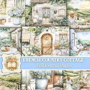 French Country Cottage Junk Journal Digital Download Garden Junk Journal Kit Digital Scrapbook Digital Journal Garden Junk Journal Printable