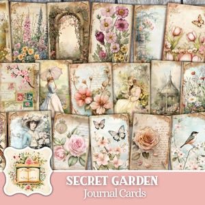 Secret Garden Junk Journal, Garden Junk Journal, Junk Journal, Scrapbooking, Garden Journal Pages, Junk Journal Printable, Digital EPHEMERA