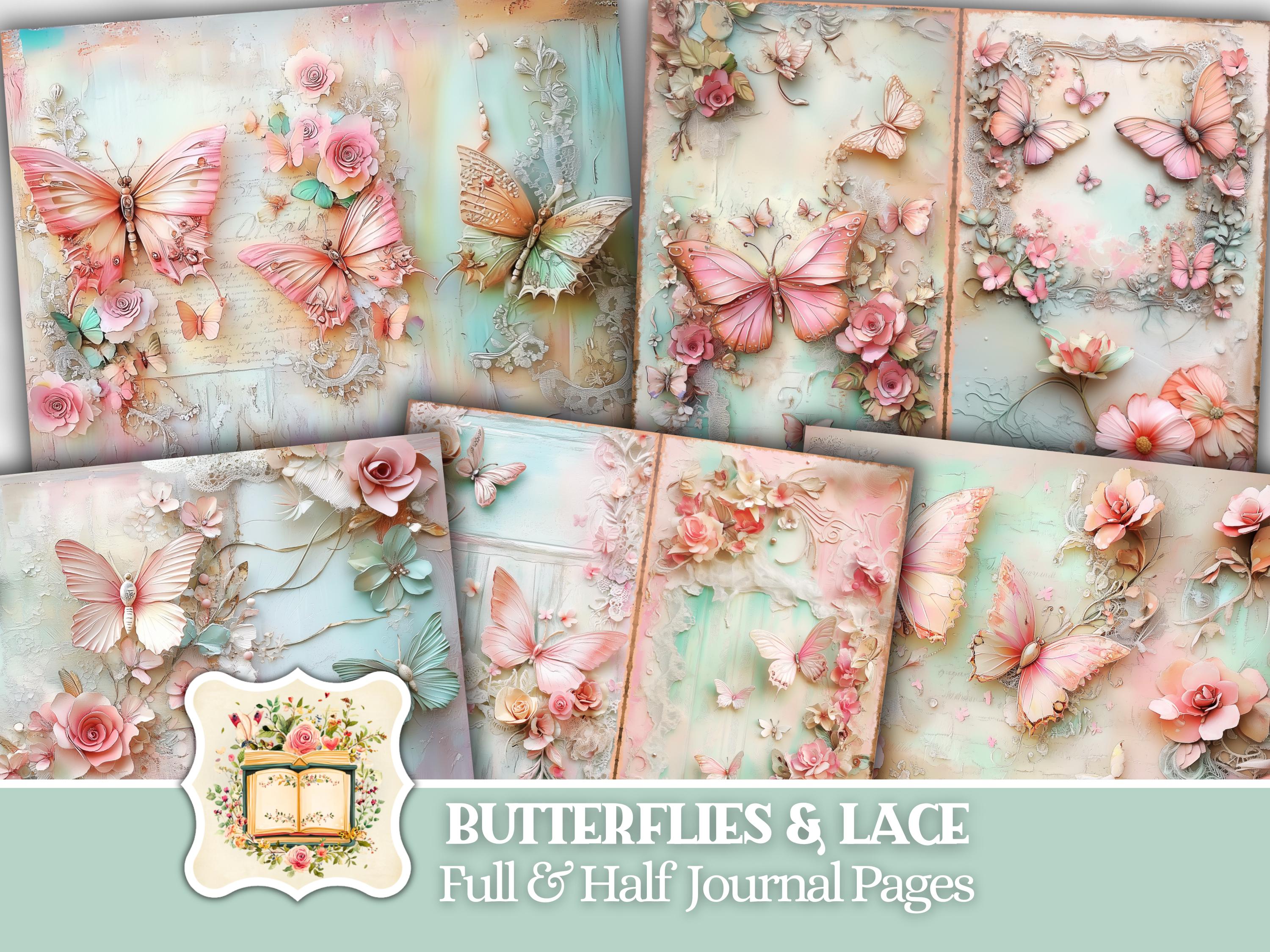 Butterfly Junk Journal Kit Digital Download Lace Junk Journal ...