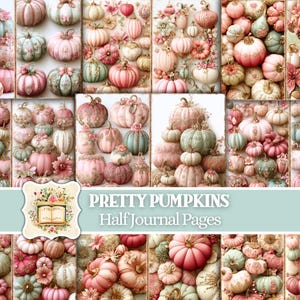 Pretty Pumpkins Journal Papers Fall Junk Journal Digital Download Autumn Junk Journal Papers Pumpkin Ephemera Junk Journal Kit Fall Ephemera