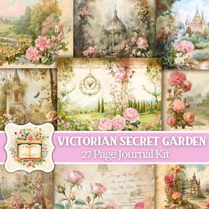 Diário de Sucata do Jardim Secreto, Diário de Sucata do Jardim, Diário de Sucata, Scrapbooking, Diário Digital, Páginas de Diário de Jardim, Diário de Sucata para Imprimir