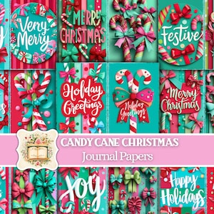 Christmas Junk Journal Kit Traditional Christmas Junk Journal Printable Paper Colorful Christmas Ephemera Christmas Cards Digital Download