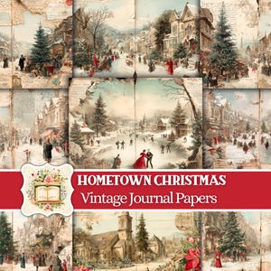 Vintage Christmas Junk Journal Kit Traditional Christmas Junk Journal Printable Paper Christmas Ephemera Christmas Cards Digital Download
