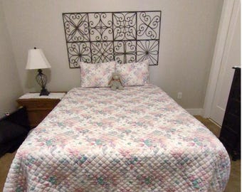 Soft Surroundings King Quilted Comforter Set w/ 2 Pillow Shams 3 Piece Bedding