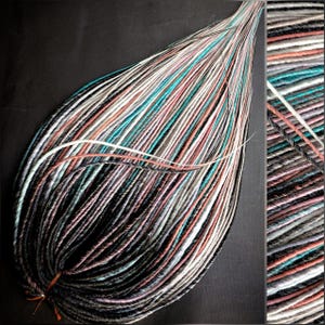 READY TO SHIP! Full set 54 de braids, green, pink, white braids, synthetic thin  braids mixed colored braids extensions set, present gift