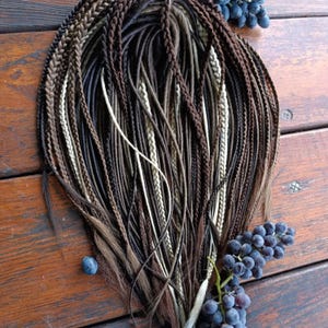 Dark Brown Dreadlock Extensions – SE & DE Synthetic Dreads, Natural-Look Fake Dreads, Festival Boho Braid Hair Extensions