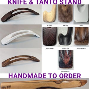 Handmade wood stand for tanto, unique piece - Présentoir / support pour tanto ou couteau - fait main, pièce unique