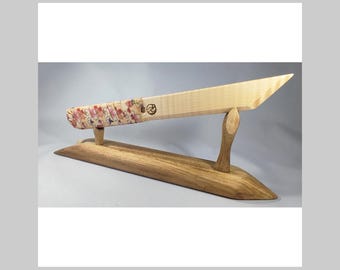 Paper cutter, letter opener made of curly maple, handmade unique piece - Paper cutter, letter opener in curly maple, handmade, unique piece