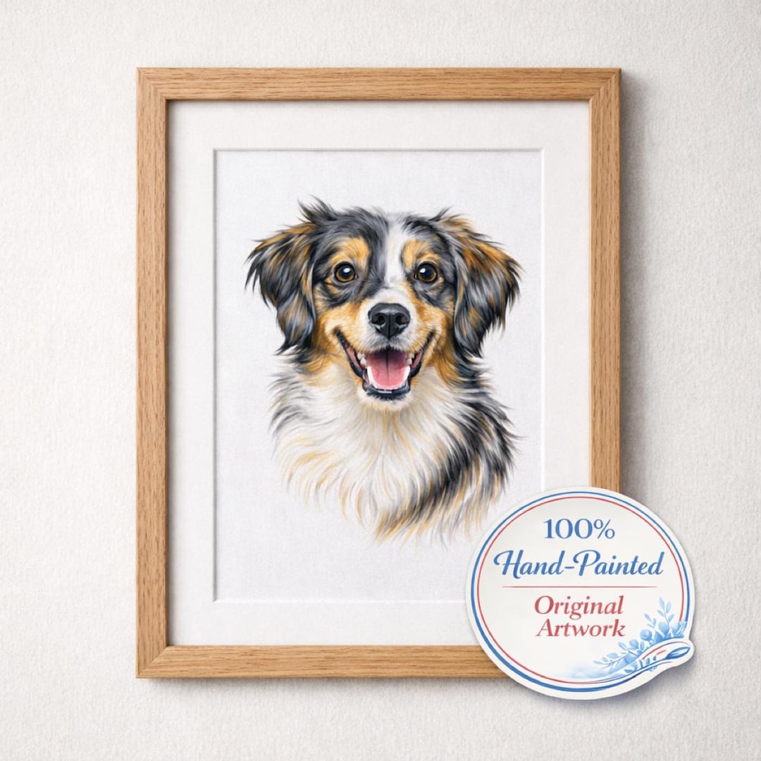 Custom Colored Pencil Pet Portrait From Photo, Hand Drawn Dog or Cat ...