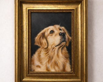 Portrait Animalier à l’Huile Personnalisé à partir de Photo, Chien ou Chat Peint à la Main, Peinture Originale, Cadeau Commémoratif