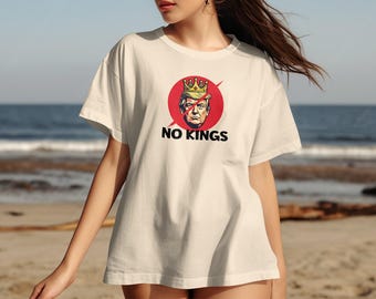 Camiseta "No Kings", camiseta política, anti-Trump, anti-monarquía, divertida, de resistencia, demócrata, unisex