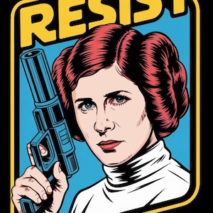 Resist Aufkleber, Sci Fi Aufkleber, Prinzessin Leia, Star Wars Aufkleber, lustiger Aufkleber, Laptop Aufkleber, Flasche Aufkleber, Aufkleber, politischer Widerstand