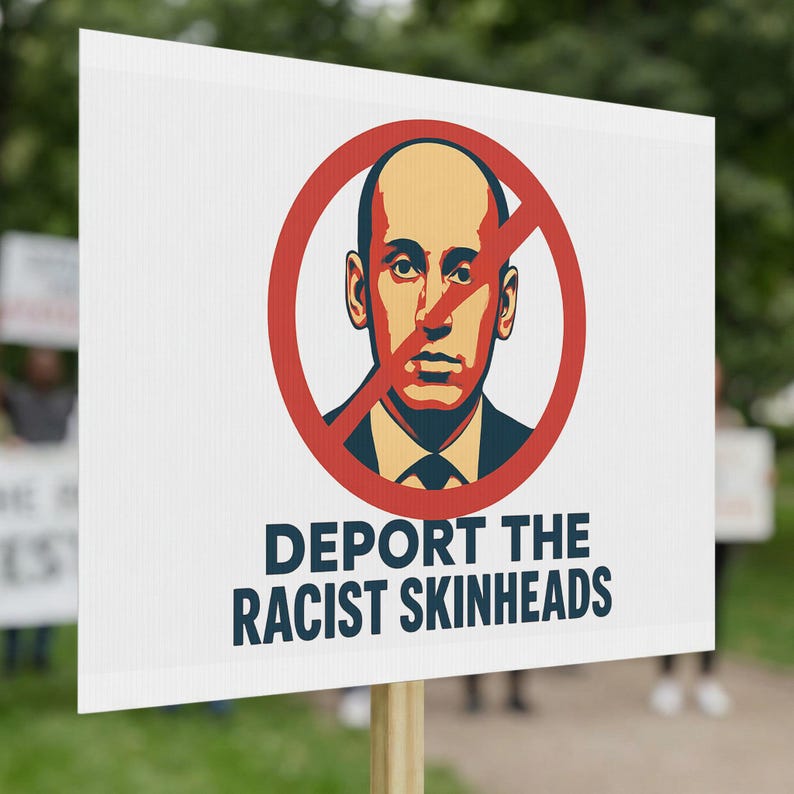 Anti Racist Sign, Deport Skinheads Protest, Political Activism Art ...